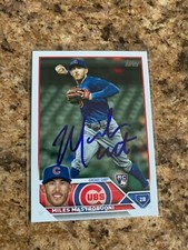 Miles Mastrobuoni Signed 2023 Topps Chicago Cubs # 592 Rc
