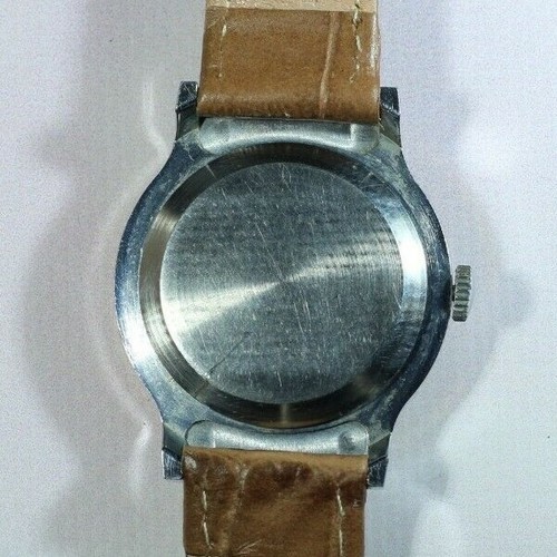 Rare Pobeda ZIM watch Vintage soviet mechanical wrist mens Gold Plate bezel USSR - Picture 7 of 12