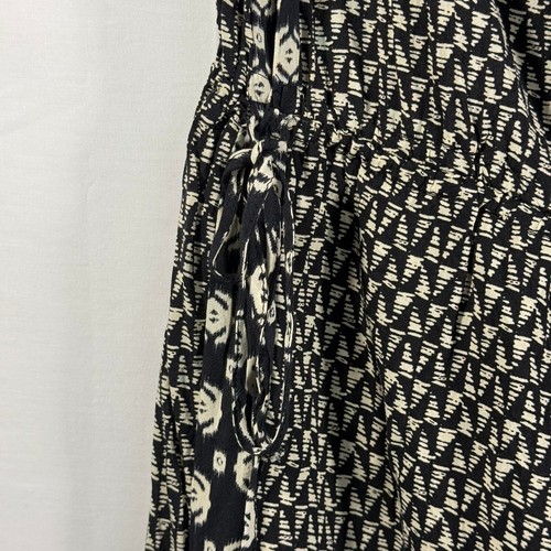 Zara Trafaluc Jumpsuit Gr. M Trägerlos Geometrisches Muster Freizeit Schwarz - Bild 8 von 9