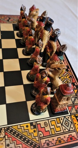 Ceramic Chess Set INCAS VS CONQUISTADORS Hand Made./PERU/ - Picture 4 of 8