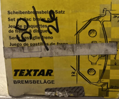 Textar Brake Pads 20961 (172 1 4 T 456)
