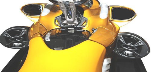 Polaris PWC 5 1/4 Inch Marine Kicker System DSC50 Gloss Black Speaker Pods Pair - Picture 2 of 5