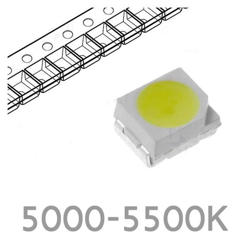 50x WHITE SMD LEDS Warm Cool 3000K 4000K 5000K 6000K 6500K PLCC2 3528 1210 Pure - Picture 6 of 8