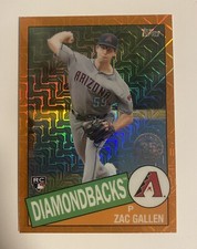 2020 Topps Zac Gallen Silver Pack Orange Refractor /25 Rookie Diamondbacks 1985