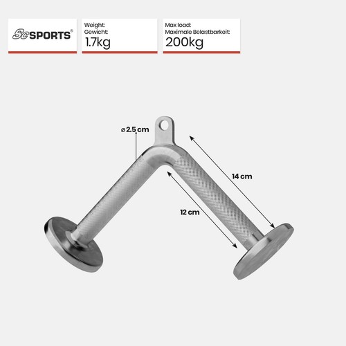 ScSPORTS® Rudergriff Parallelgriff Kabelzug Seilzug Latzug V Griff Zuggriff Gym - Bild 9 von 224