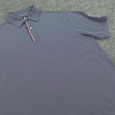 FootJoy Shirt Mens Large Short Sleeve Golf Polo Performance Geometric All Over