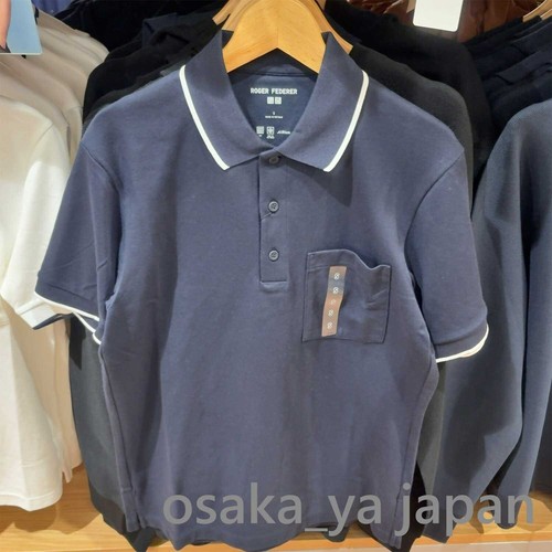 UNIQLO x Roger Federer AIRISM algodón piqué polo unisex nuevo Japón 478985 - Imagen 4 de 5