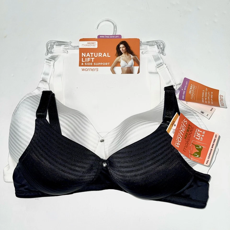 Warner's Bra Wirefree Lift Side Support Full Coverage Soft Secret Makeover 1281P - Image 2 of 4