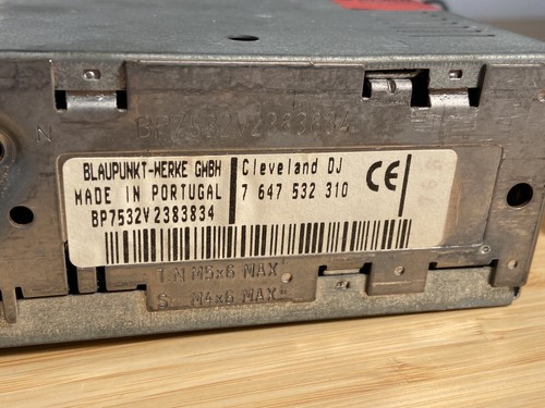 Blaupunkt Cleveland Dj 7 647 532 310 Original Car Radio Vintage Head Unit - Picture 11 of 16