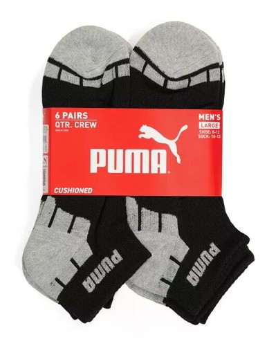 PUMA SOCKS MEN'S - QUARTER CREW - SIZE 10-13 - PACK 6 - Picture 51 of 56