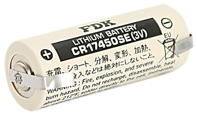 3V FDK (Sanyo) CR17450SE A Lithium Batterie U-Lötfahne | 2500mAh