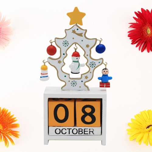 Countdown Block Holiday Calendar Tree Ornaments Christmas Decoration - Picture 6 of 12