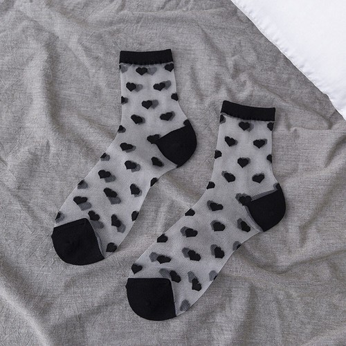 Women Elastic Lace Summer Socks Transparent Sheer Net Mesh Flower Ankle Hosiery✲ - Picture 38 of 73