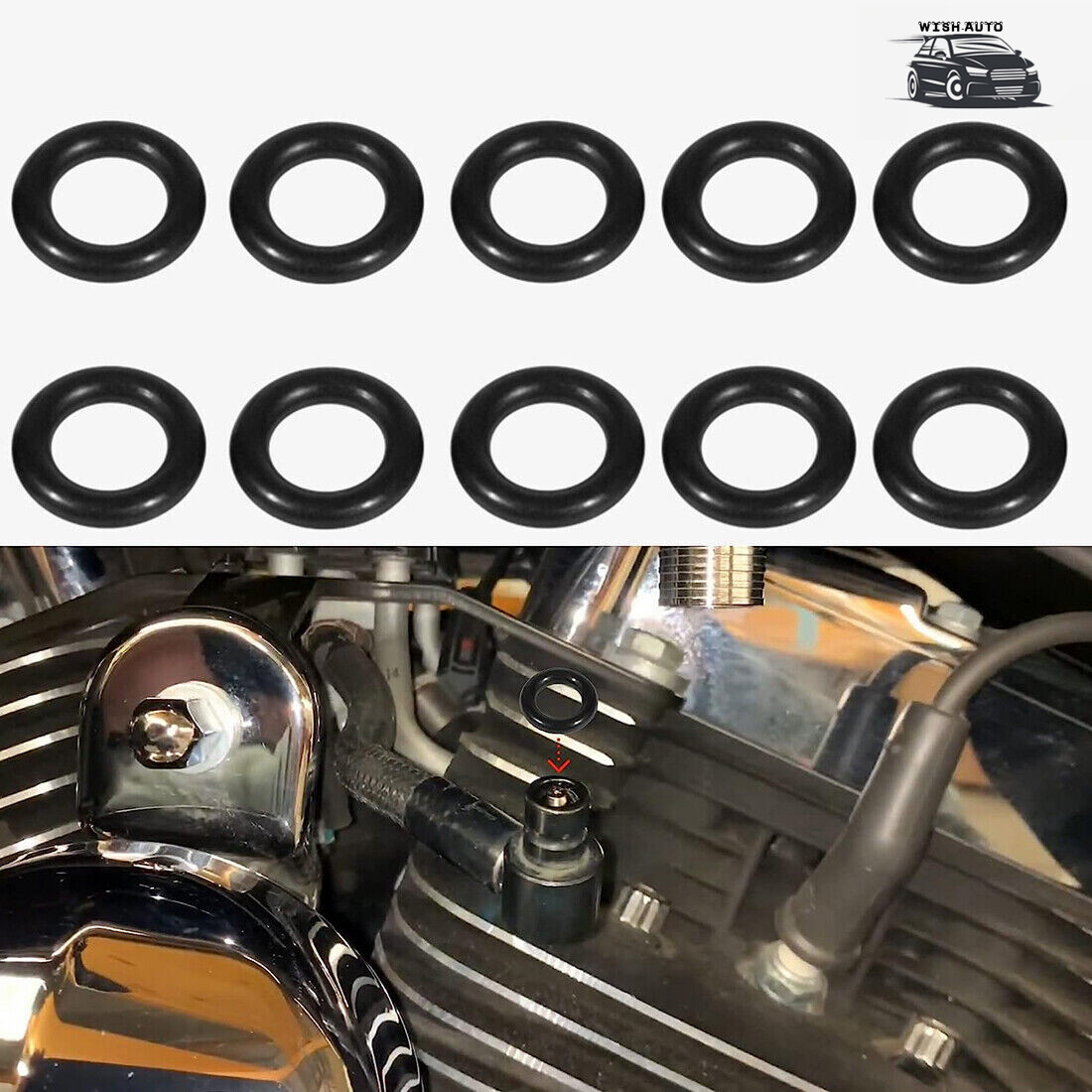 Replacement Fuel Line Oring MC6005 for Fuel Injected HarleyDavidsons 10PCS eBay