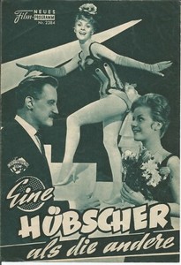 Eine Huebscher als die Andere 1961 AUSTRIA Kino Neues Film Programm Heidi Bruehl