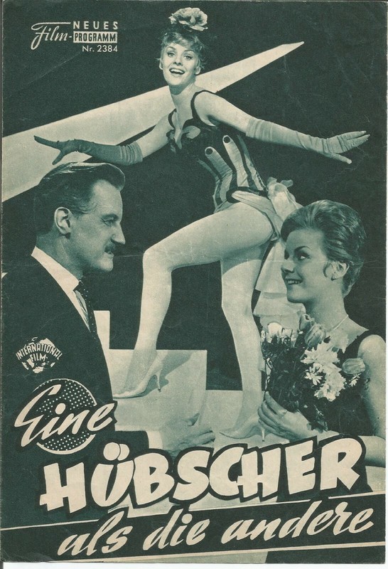 Eine Huebscher als die Andere 1961 AUSTRIA Kino Neues Film Programm Heidi Bruehl