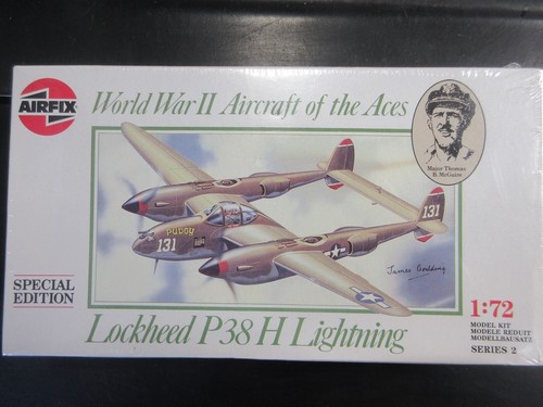 AIRFIX 1/72 LOCKHEED P-38H LIGHTNING THOMAS McGUIRE #02088 vintage factory sld