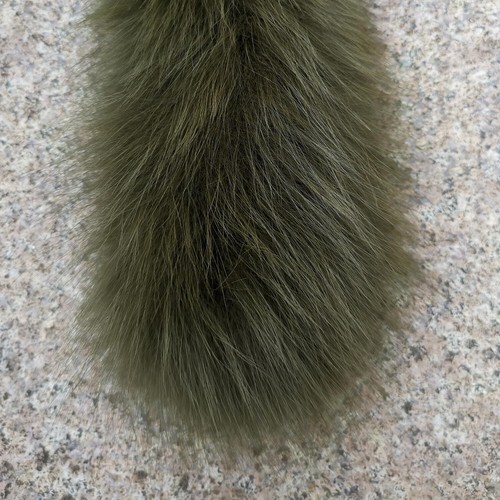 Real Fox Fur Collar Scarf for Women Men Army Green Natural Fur Jackets Hood Trim - Picture 13 of 14
