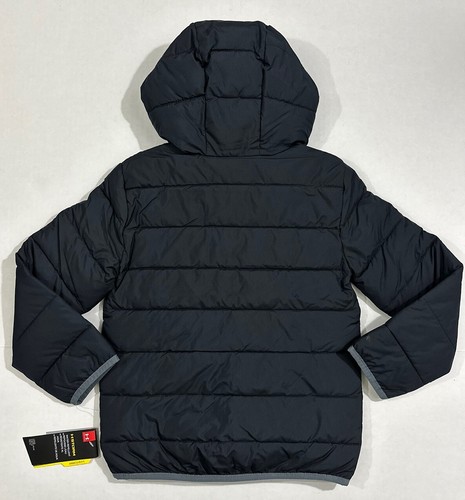 Under Armour NWT Little Boys Size 4 Storm Pronto Puffer Jacket Coat Hooded Black - Picture 3 of 3