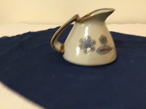 Tonala El Palomar Mexico Pottery Small Pitcher Vintage Blue Birds 4” Height - Picture 2 of 8
