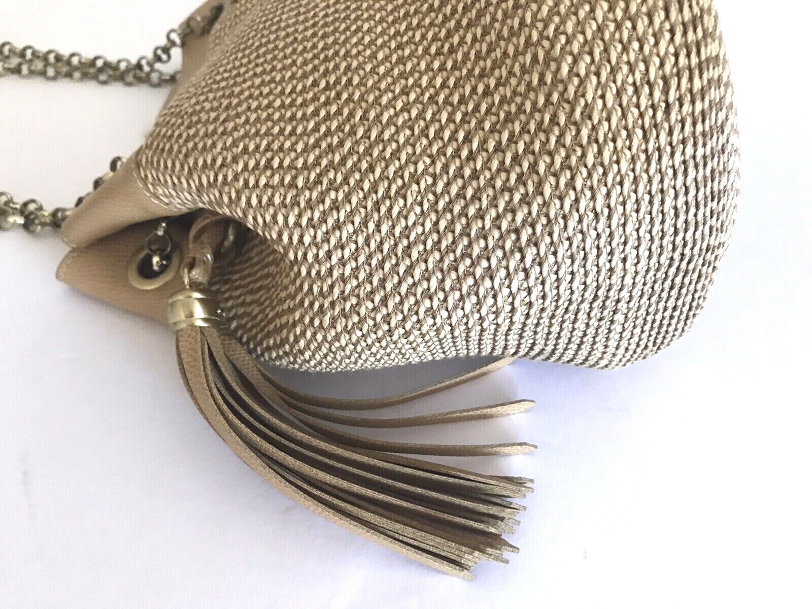 Eric Javits Shoulder Bag Natural Tan Squishee Fau… - image 7