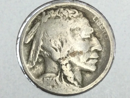 1914-S Buffalo Nickel in very good