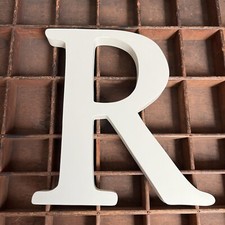 Pottery Barn Kids Wall Hanging Letter R 8 Inch Off White Distressed Standing