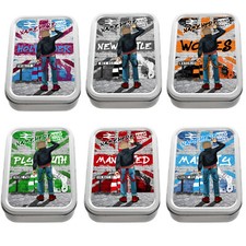 Personalised Skinhead Tobacco Tin 2oz Football Baccy Storage Pill Box Gift SK