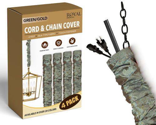 Royal Designs, Inc. Decorative Fabric Cord Cover Chandelier Chain Cover 4Ft long - 第 36/89 張圖片