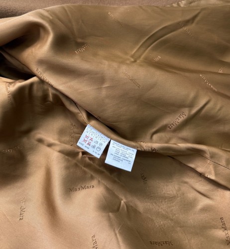 Women's MAX MARA Wool Cashmere Coat Overcoat Oversized RARE Size US10 UK14 M/L - Picture 11 of 16