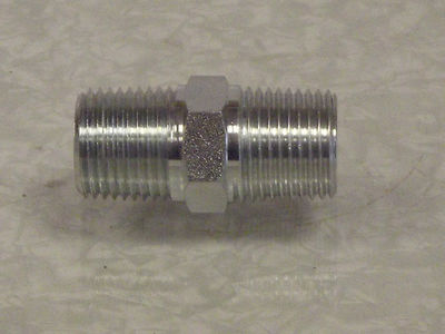 1/2''NPT Außengewinde auf 1/2''BSP Außen Adapternippel in verzinktem Stahl für Luft, Öl 