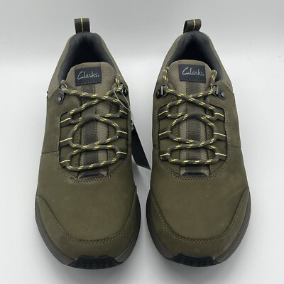 せつ出品【Clarks】 Clarks Wave2.0 Tie in Olive Nubuck (62055) Men's Size 7.5