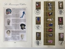 FRANCE ENCART FDC YVERT 2649/2654 + BC2655 LA CHANSON FRANCAISE TIRAGE LIMITE