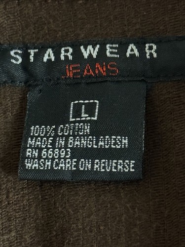 STARWEAR JEANS Womens Brown Corduroy Button Dress Full Button Pockets Large - Picture 4 of 8