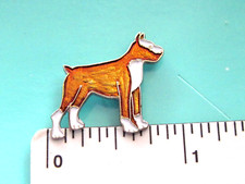 BOXER - hat pin , tie tac , lapel pin , hatpin GIFT BOXED enamel eg