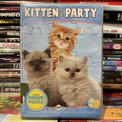 Kitten Party 2010 DVD New Adorable Educational Feline Fun w/Bonus Puzzle cats