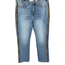 Jen7 by 7 for All Mankind Women's Ankle Straight Jeans Pant - Crest Blue Size 12