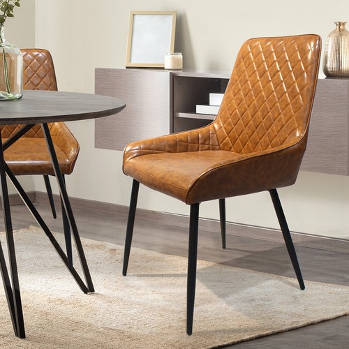 4x Dining Chairs Padded Seat PU Faux Leather Chair Set - Picture 7 of 8