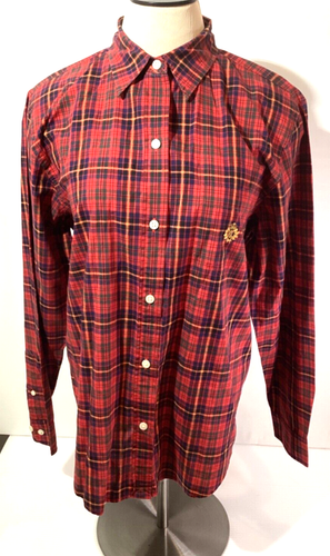 Blusa Camisa Mujer Lauren Ralph Lauren Talla L Cuadros Roja/Negro/Amarilla - Imagen 3 de 11