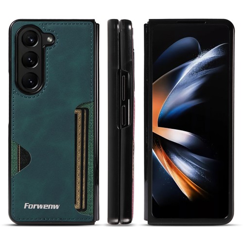 Hot For Samsung Galaxy Z Fold 6 5 4 3 Green PU Leather Card Slots Wallet Case - Picture 3 of 44
