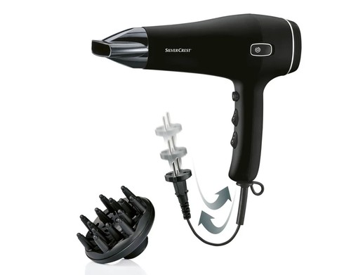 Silvercrest Ionen-Haartrockner Föhn mit Kabel-Aufrollautomatik schwarz *besch.VP - Bild 6 von 6
