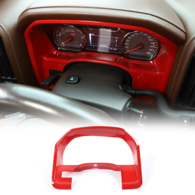 Red Dashboard Decor Panel Trim Cover for Chevrolet Silverado 2014-17 Accessories