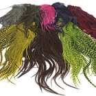 HALF GRIZZLY ROOSTER SADDLE - Hareline Fly Tying Hackle Feather Hair Extensions
