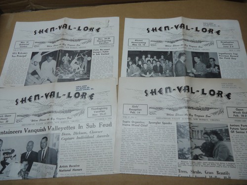 Shen-Val-Lore Shenandoah Valley Academy NEW MARKET VA circa 1960 news letters