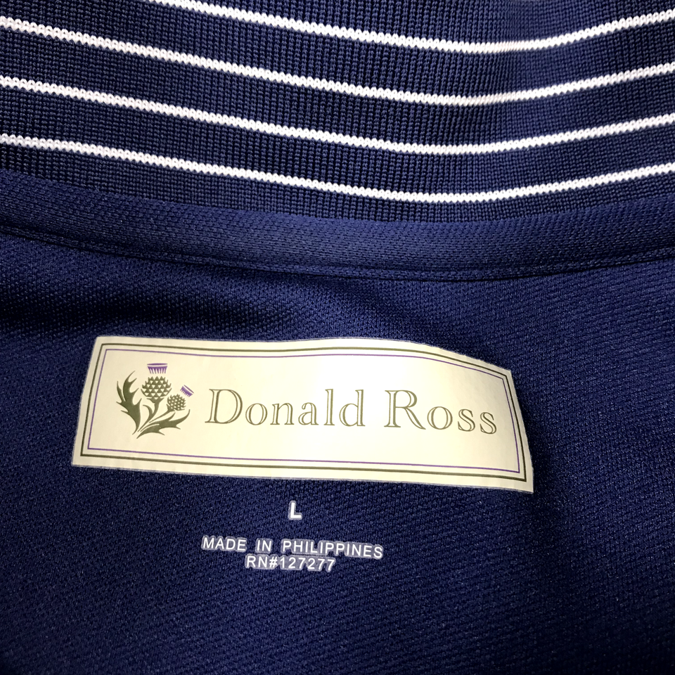 Royal St Vest Mens Large Blue White Donald Ross Golf 1/4 Quarter Zip eBay