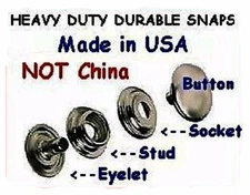 10 Sets  Nickel - MADE in USA ~ LEATHER Snaps FASTENER  KIT W/ Attaching TOOLS 