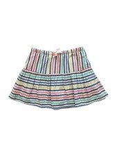 Girls Size 6/6X S Colorful Striped Ruffle Skirt Lined Elastic Waist Play School