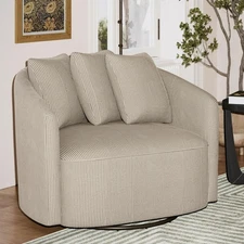 Living Style Group 2772-6423F-80K Beautiful Drew Chair by Drew Barrymore Fawn