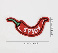 Embroidered Iron On Patch - Spicy