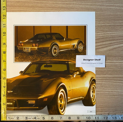 Chevrolet Corvette Gold 1978 Car Scene Book Photograph